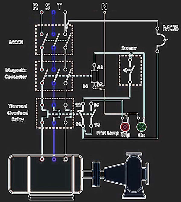 Electric Pump Auto Manual Wiring, Submersible Pump Wiring Diagram Pdf