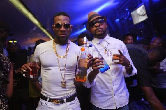 2 Photos: Dbanj and Banky W celebrate their new endorsement at the club