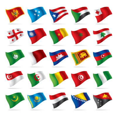 Colección de banderas del mundo