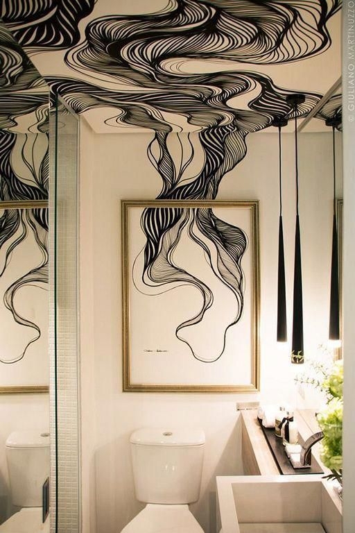 50 Unique Bathroom Wallpaper For Your Inspiration ARA HOME