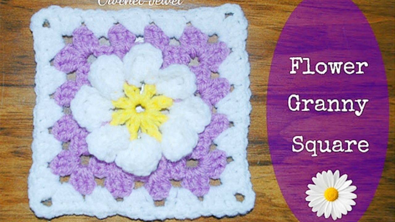 Amy's Crochet Creative Creations How to Crochet a Daisy Flower Granny