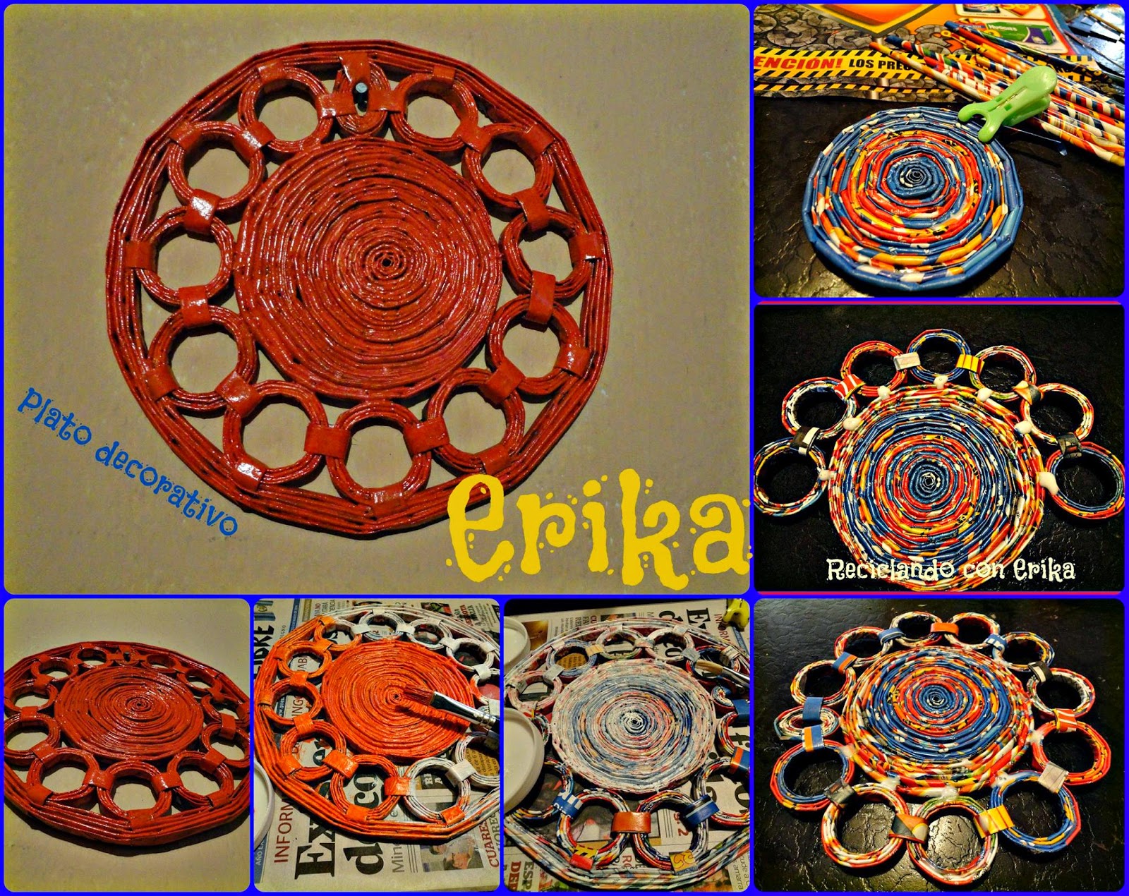 Reciclando con Erika : Plato decorativo