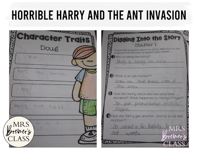 Our class LOVES Horrible Harry! Here are some fun Horrible Harry an the Ant Invasion book study companion activities to go with the book by Suzy Kline. Perfect for whole class guided reading, small groups, or individual study packs. Packed with lots of fun literacy ideas and standards based guided reading activities. Common Core aligned. Grades 1-2 #bookstudies #bookstudy #novelstudy #1stgrade #2ndgrade #literacy #guidedreading #horribleharry