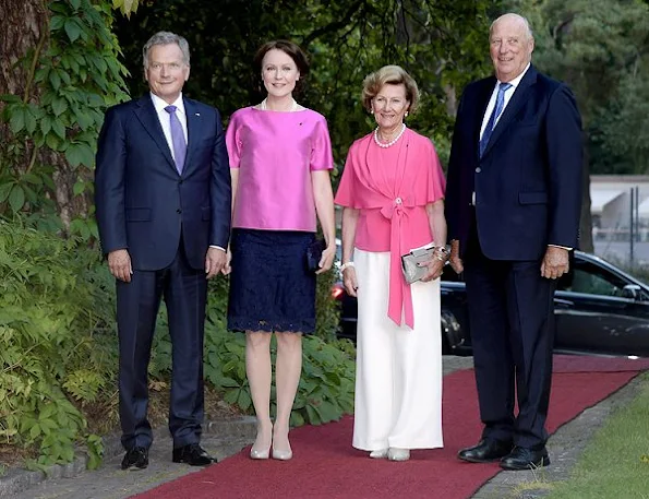 President of Finland Sauli Niinisto and his wife Jenni Haukio, Queen Sonja and King Harald style fashions