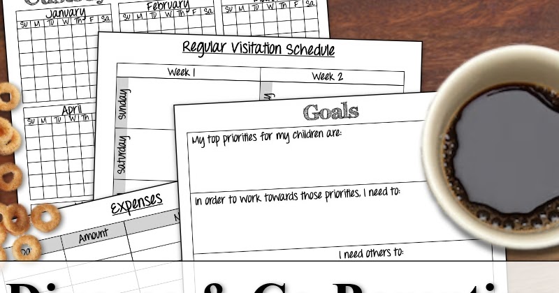 parenting printable divorce planner