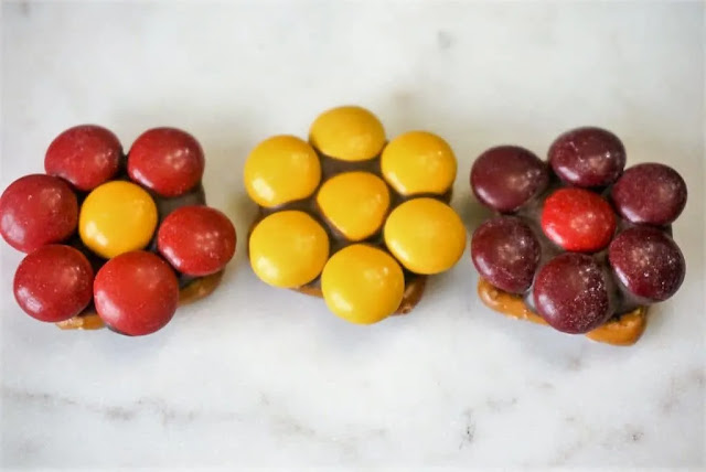 Fall Harvest Pretzel Flowers