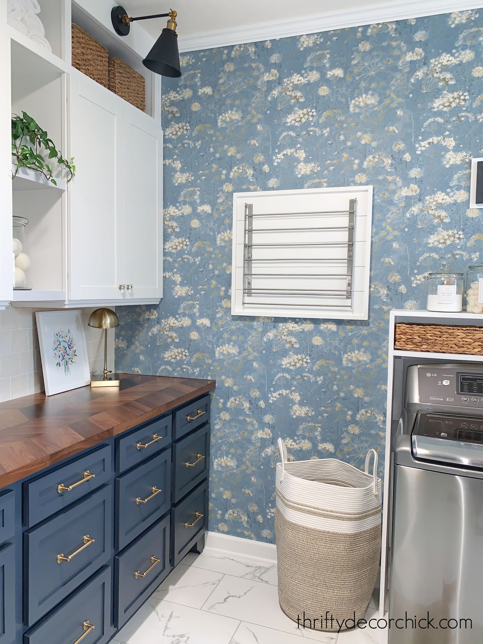 The Perfect Laundry/Mud Room Cleaning Closet, Thrifty Decor Chick