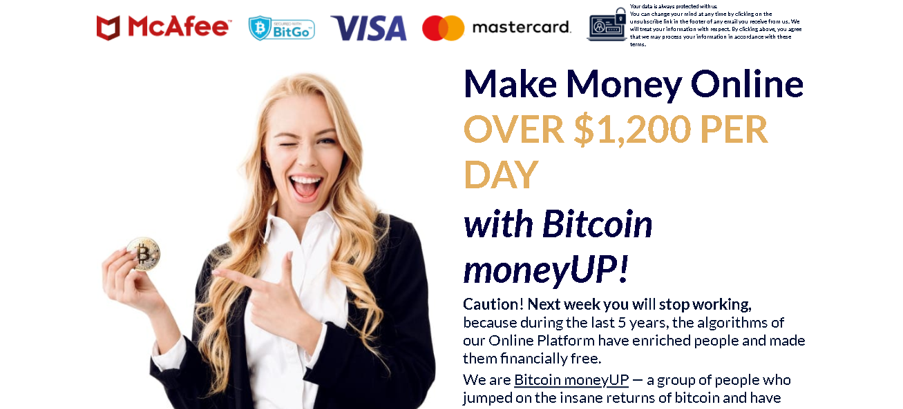 Verdienst mit Investitionen mit Entnahme - Bitcoin UP