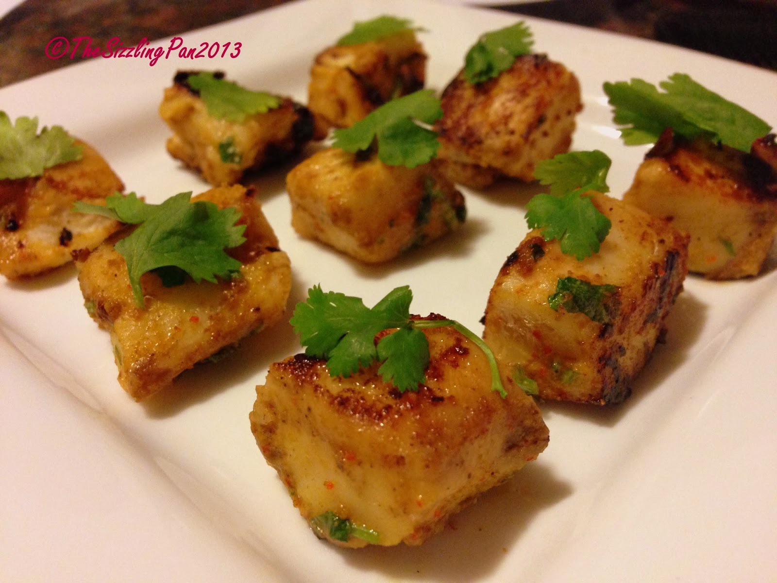 The Sizzling Pan 'Tandoori spiced' Tilapia Fish bites