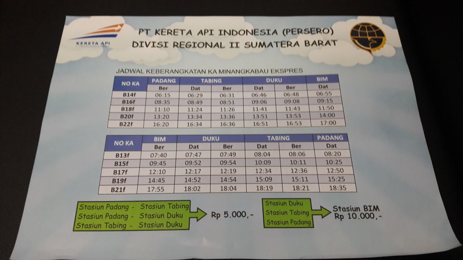 Jadwal kereta api bandara