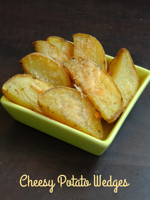 Cheesy Potato Wedges,Potato wedges with parmigiano