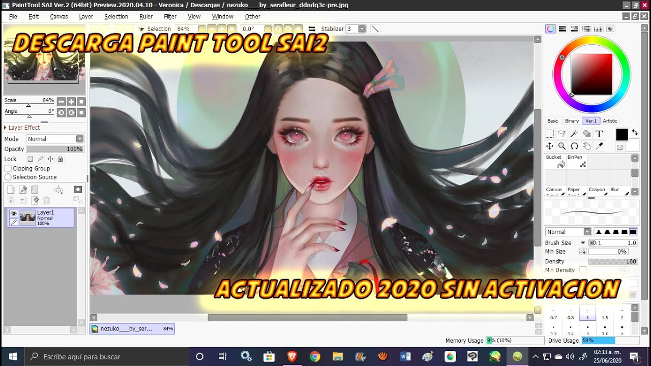 escargar e Instalar Paint Tool SAI 2 32 y 64 bits Actualizado BAJANDO APPS 😍 Un Mundo De