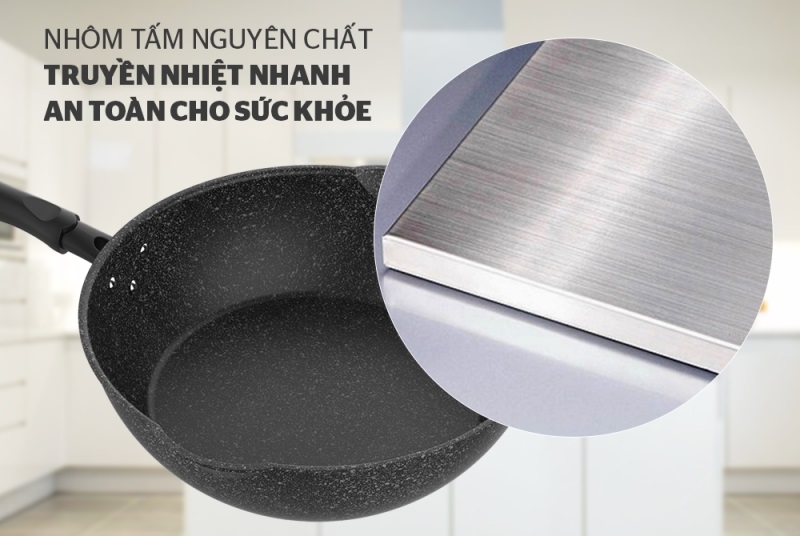 Chảo Sâu Đáy Từ Miệng Rót Sunhouse SHS20MRD