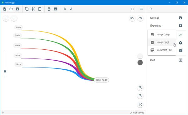 Mindmappは、Windows10用の無料のマインドマッピングソフトウェアです。