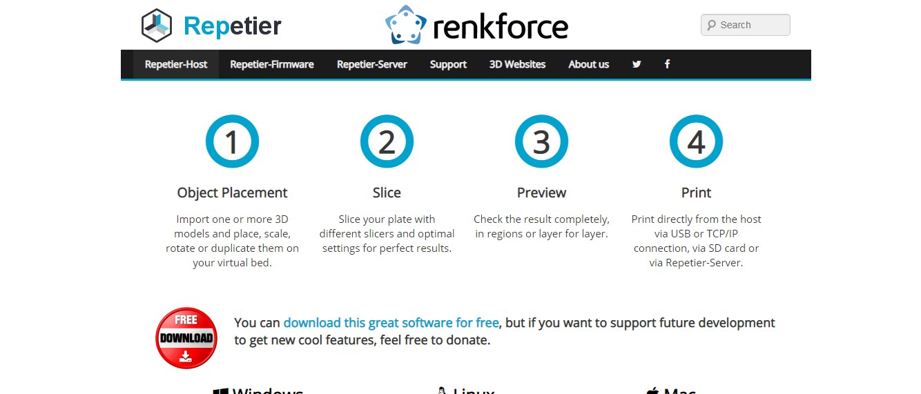 Repetier Host 3d Printer Software(FDM)