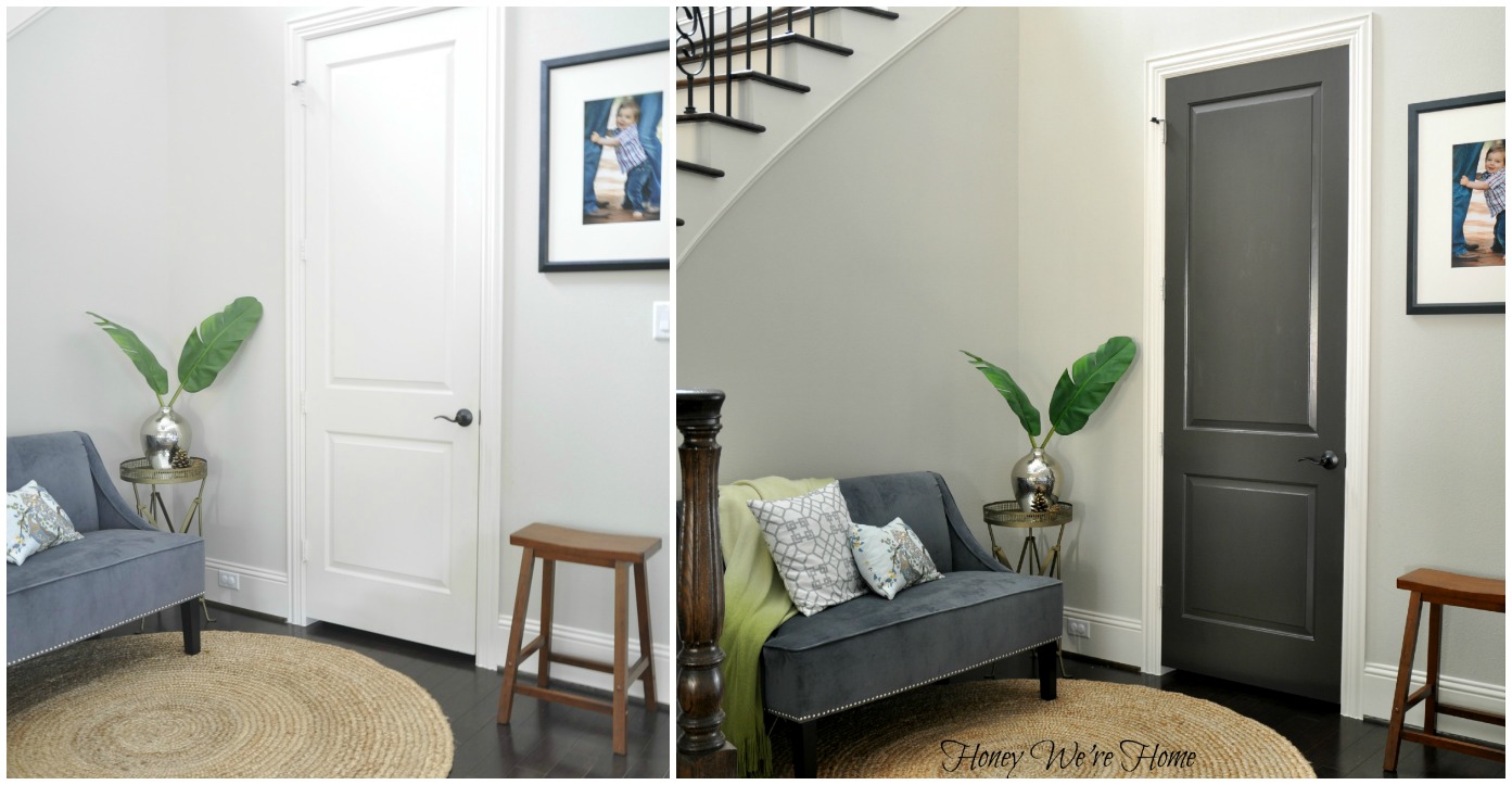 Black Gray Painted Interior Doors Honey We Re Home