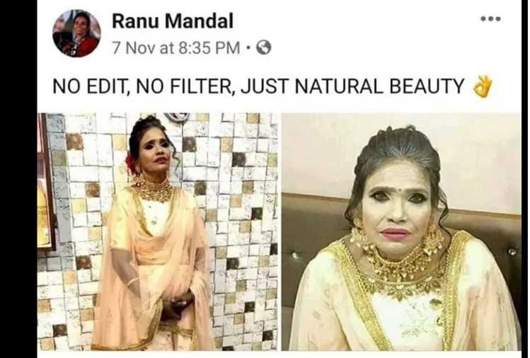 Ranu Mondal Makeup Funny Memes Viral On Social Media