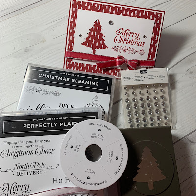 Pine Tree Christmas Card using Stampin' Up! Pine Tree Puncht