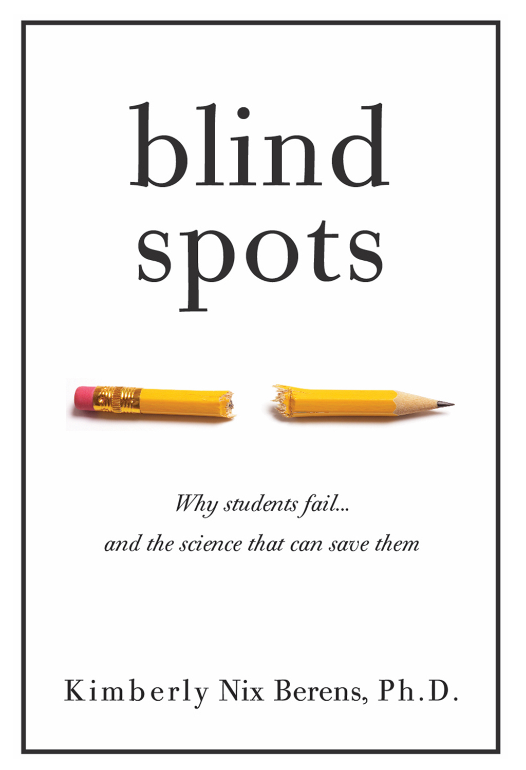 Blind spot. Failed student. Blind book. Student failed