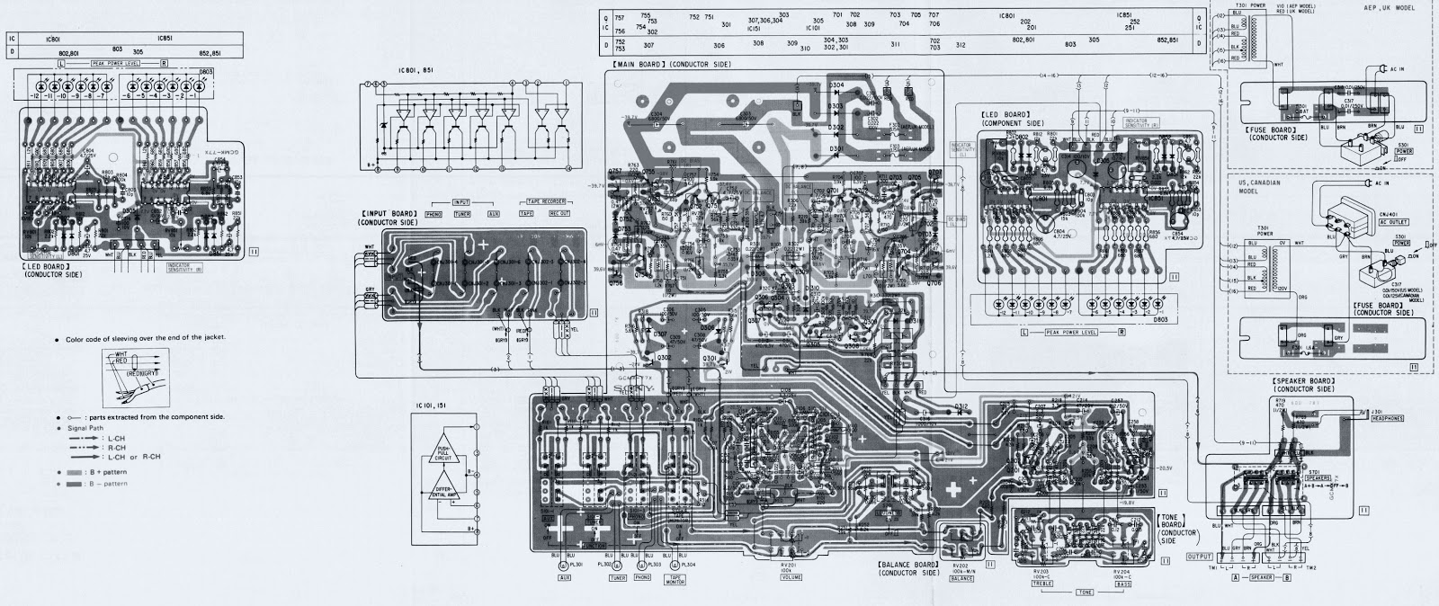 Electro help: Sony TA F30 – Integrated Stereo Amplifier – Circuit Diagram