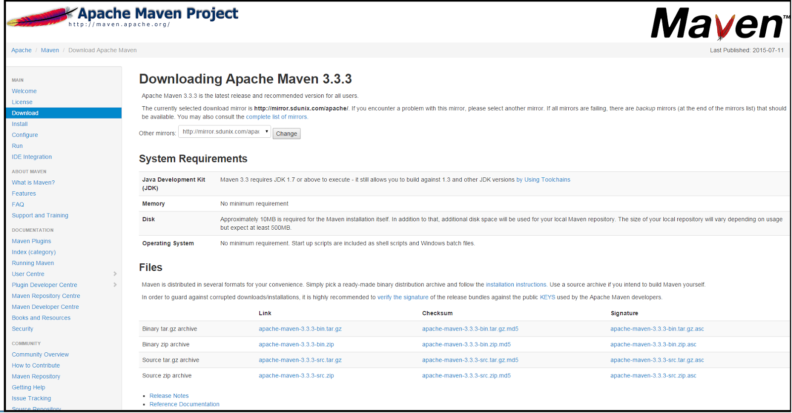 Software GuideLines Installation of Maven on Windows