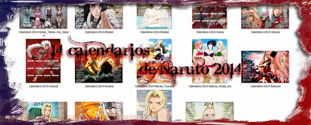 calendarios anime 2014 naruto