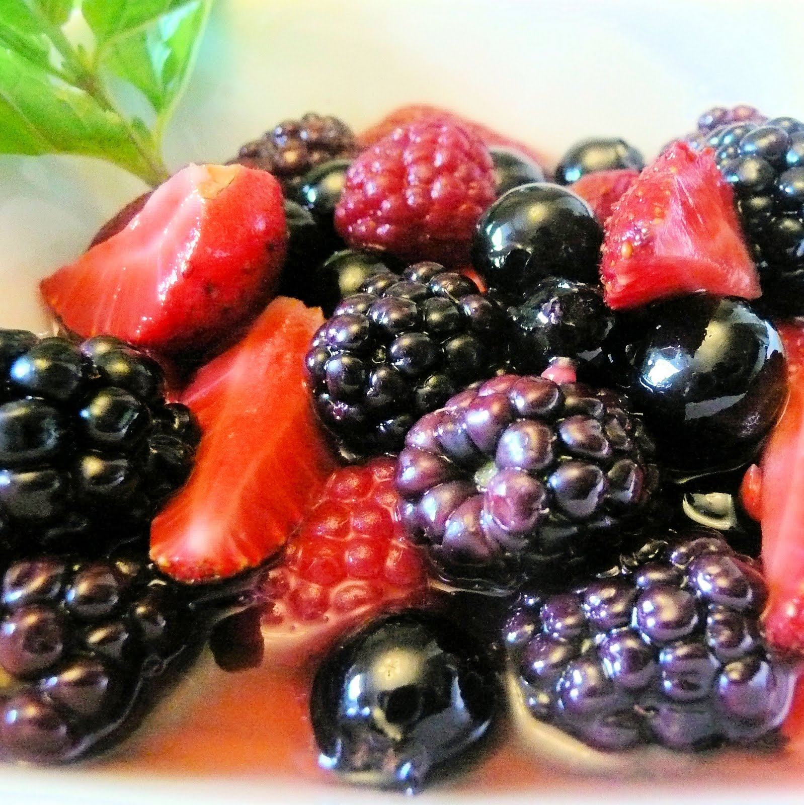 Berries with Lemon Mint Syrup I Can Cook That