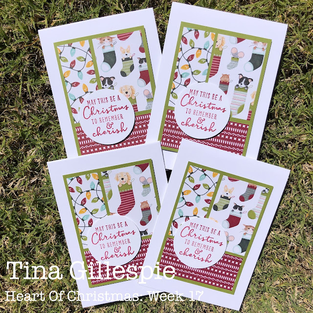 scissorspapercard, Stampin' Up!, Heart Of Christmas, Christmas To Remember, Sweet Stockings DSP, Sheetload Of Cards, Christmas Card