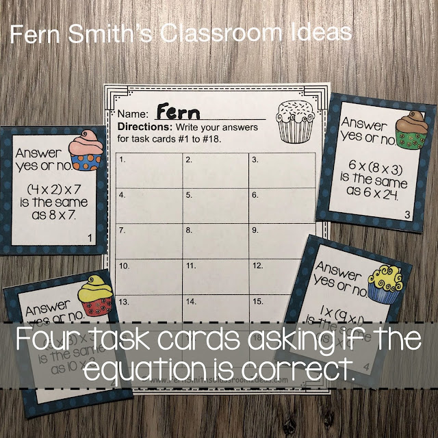 You will love how easy it is to prepare these 3rd Grade Go Math 4.6 Associative Property of Multiplication Task Cards for your class. My students LOVED Task Cards and your students will too! You can dedicate one of your math centers, math workstations, as a task card center. By changing out the skill each week, your students already know the directions for using the task cards. Your students will enjoy the freedom of task cards while learning and reviewing important skills at the same time! Students can answer these Associative Property of Multiplication Task Cards in your classroom math journals or on the included recording sheets. These 3rd Grade Go Math 4.6 Associative Property of Multiplication Task Cards are perfect for assessment grades for 3rd Grade Go Math Chapter 4!