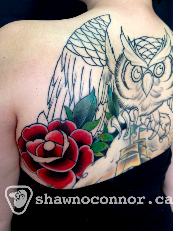 First color session on Stephanie's back title=
