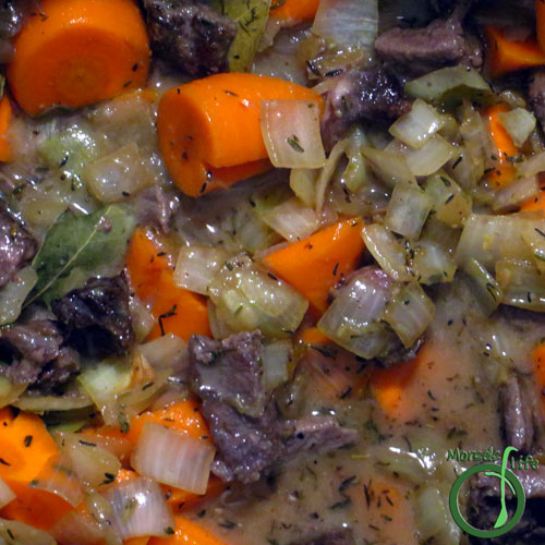 Morsels of Life - Slow Cooker Beef Eggplant Stew Step 5 - Combine all materials in slow cooker. (Eggplant optional.)