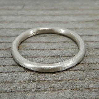 white gold wedding band round