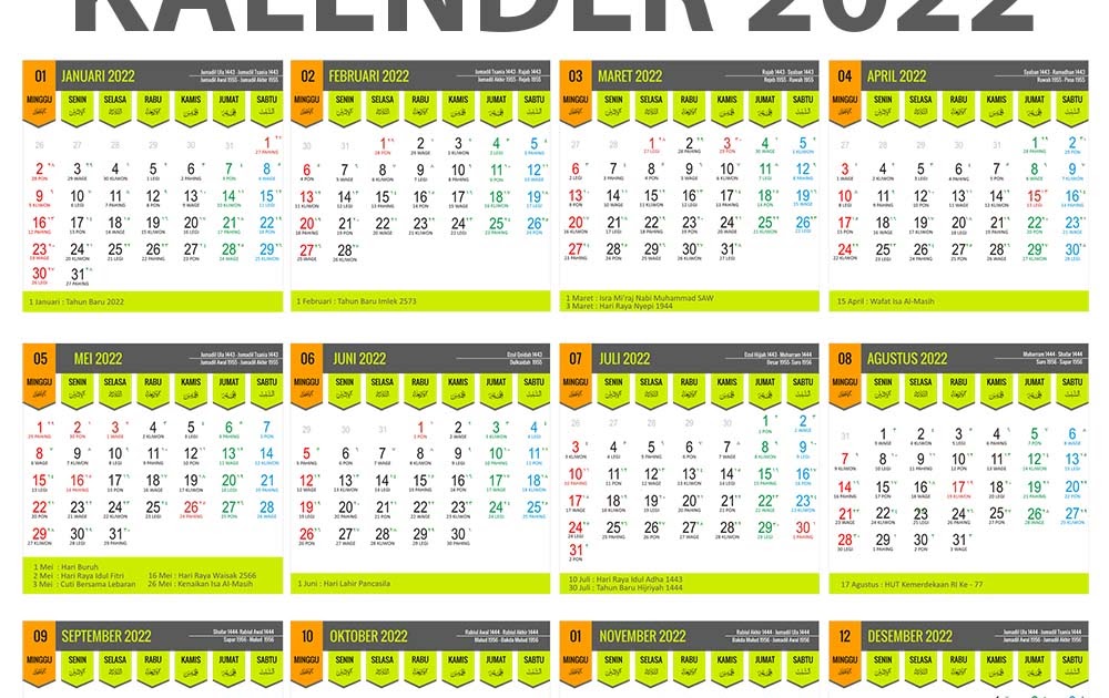 Kalender bulan mei 2022 lengkap