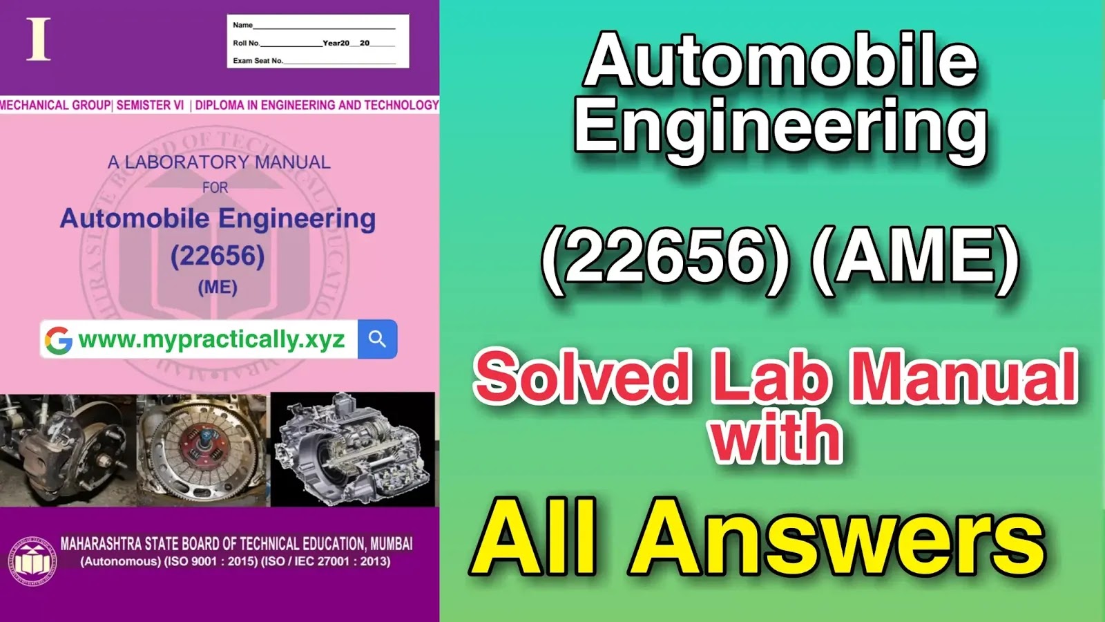 22656 Automobile Engineering Solved Lab Manual Answers | Msbte Lab