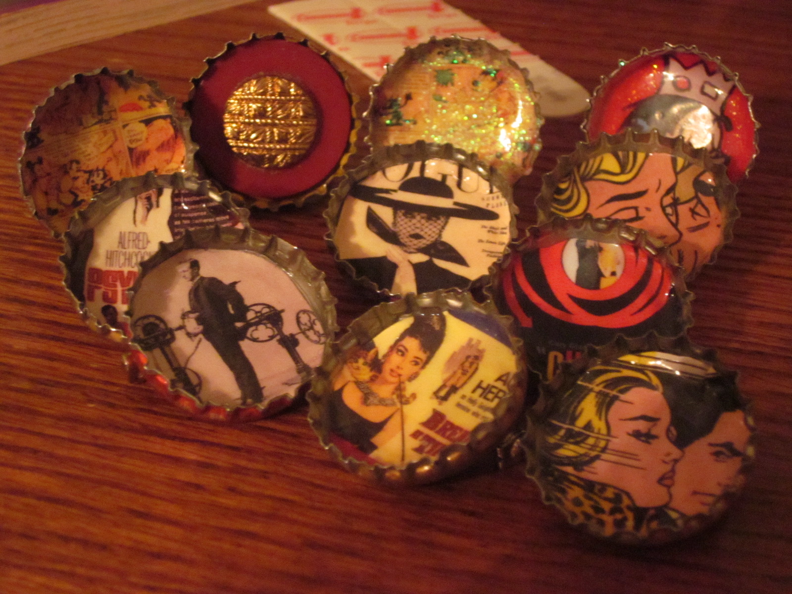 I broke my hip doing the Twist DIY bottlecap pins