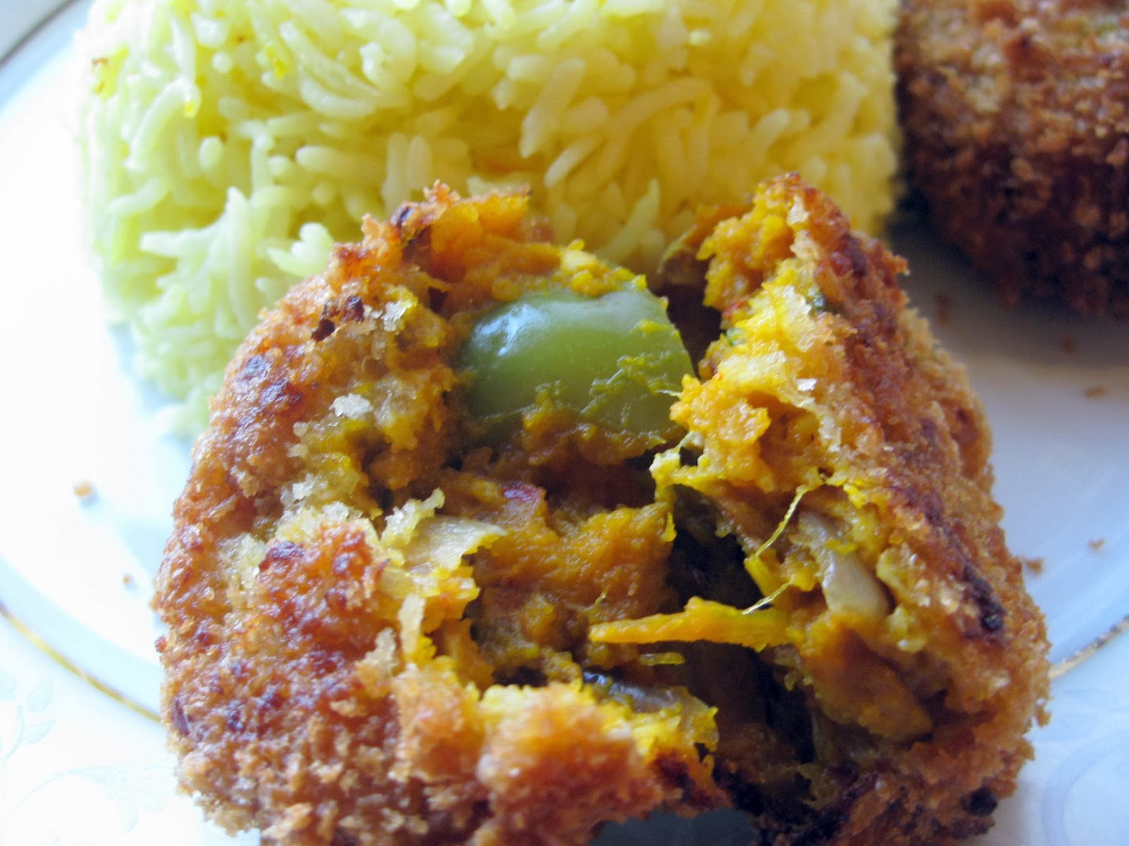 Clean Platter Kabocha korokke Winter squash croquettes as adapted by an Indian palate