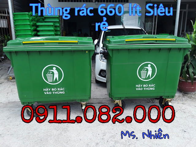 Gia ban thung rac tai vinh long Thung rac 120L 240L 660L gia re lh 0911082000