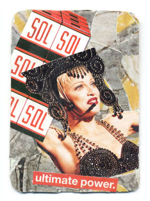 collaged artist trading card