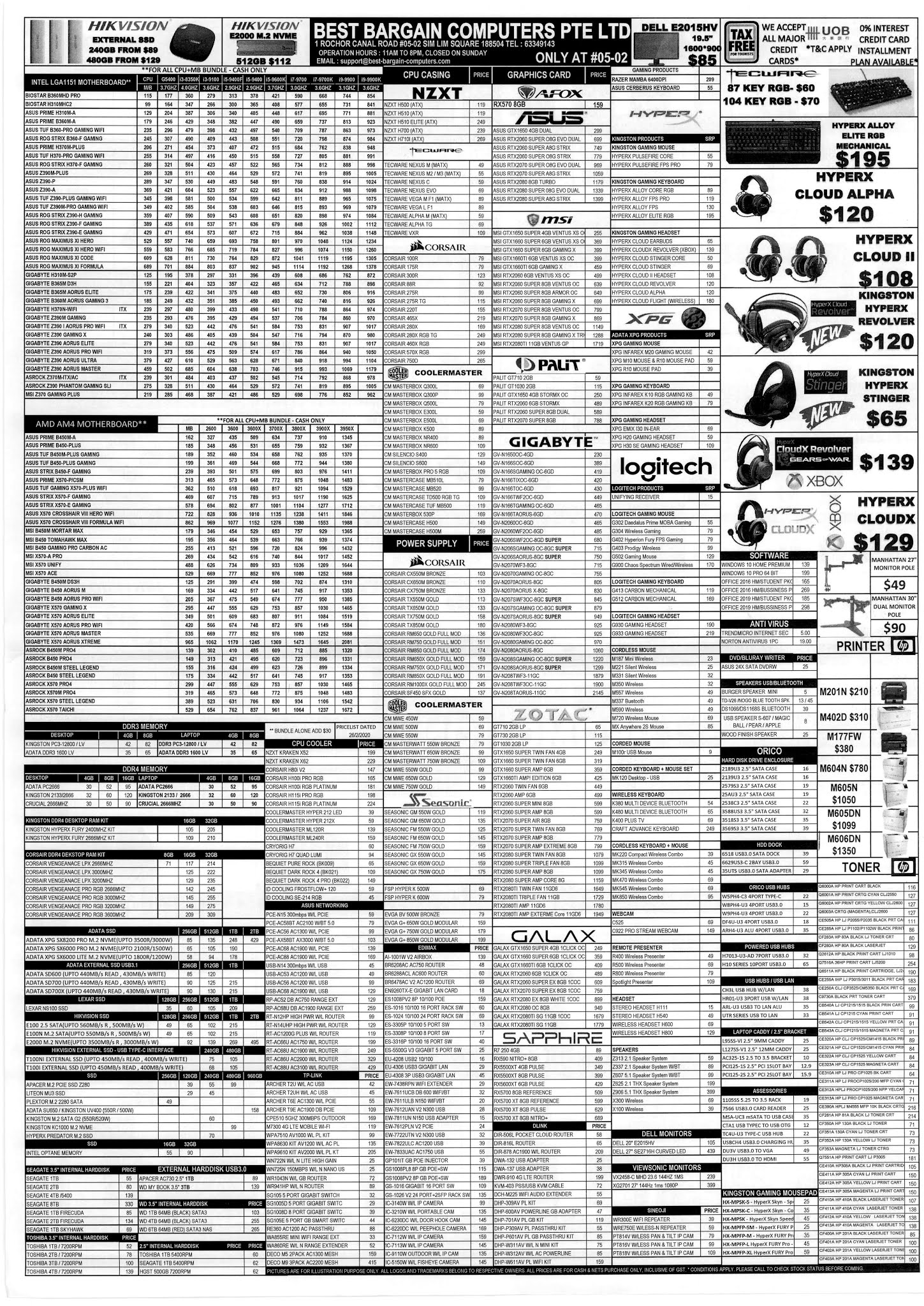 SG PC Fair Brochures, Flyers and Price List page Best Bargain