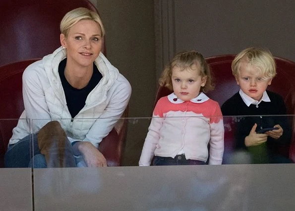 Princess Charlene, Crown Prince Jacques and Princess Gabriella of Monaco