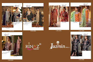 Rinaz Fashion Jazmin Vol 8 Georgette Pakistani Suits Wholesale Rate  