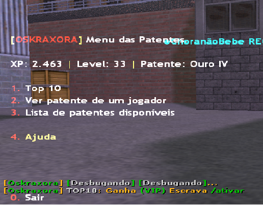 Plugin - Patentes CSGO + Rank XP + Top15 + top10 Ganha VIP