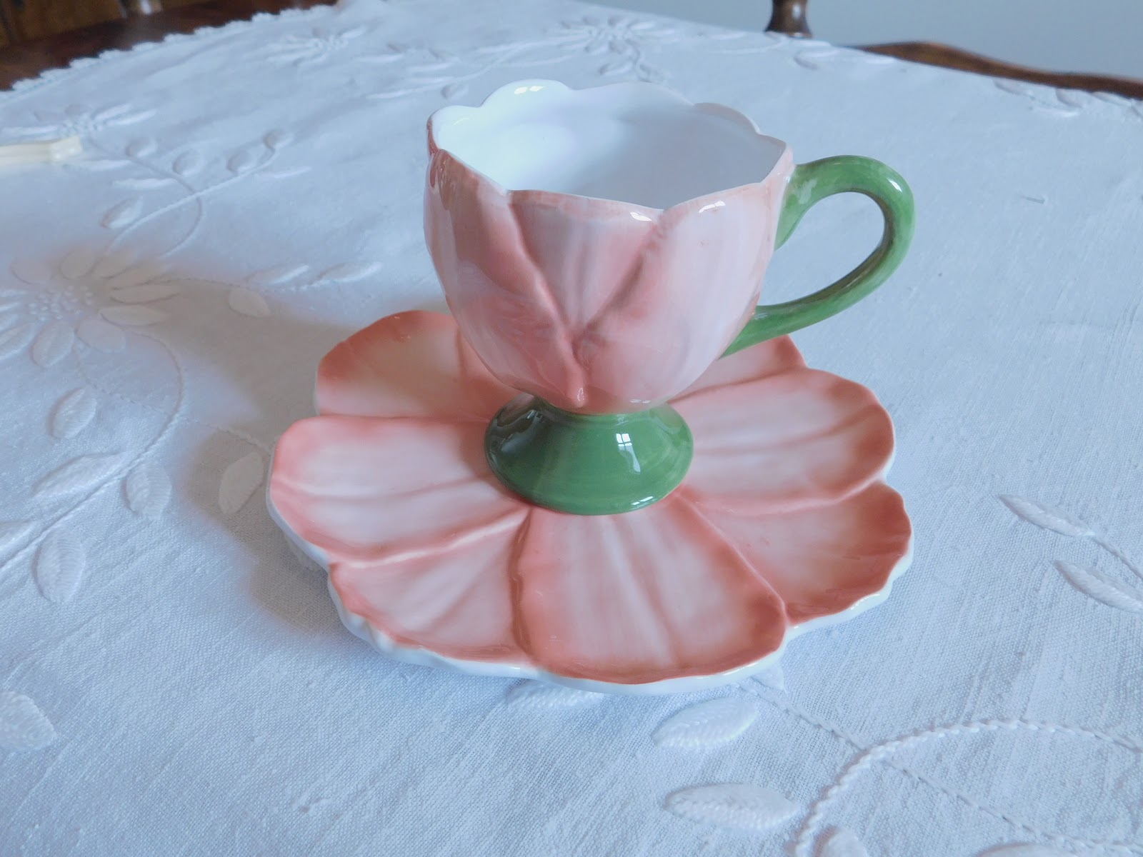 Lost Lovelies Found Vintage Teleflora Tulip Cup and Saucer