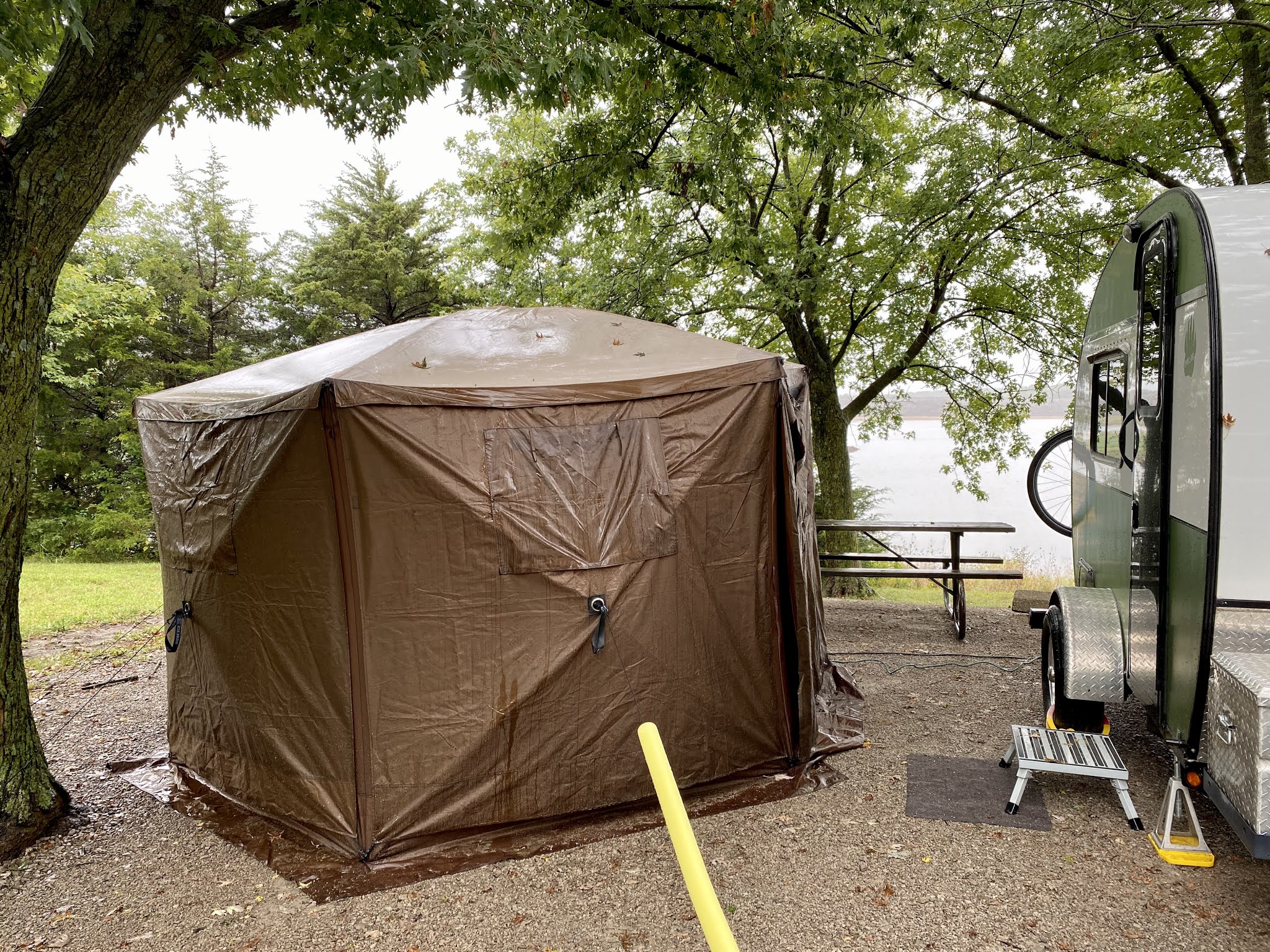 How the Clam Quick Set Shelter Helped Us Through Four Days of Rain
