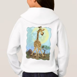 Animal Parade Giraffe Heads and Tails Sweatshirt Back