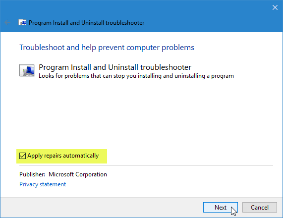 La instalación de Skype falló con el código de error 1603 en Windows 10