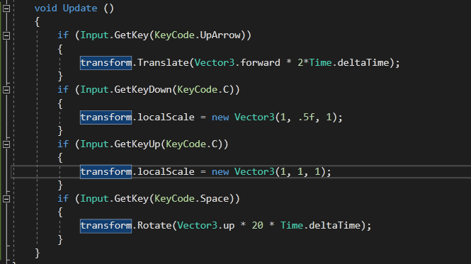 Unity transform translate. Транслятор c++. Keycode Unity. Input in game. GETKEY C#.
