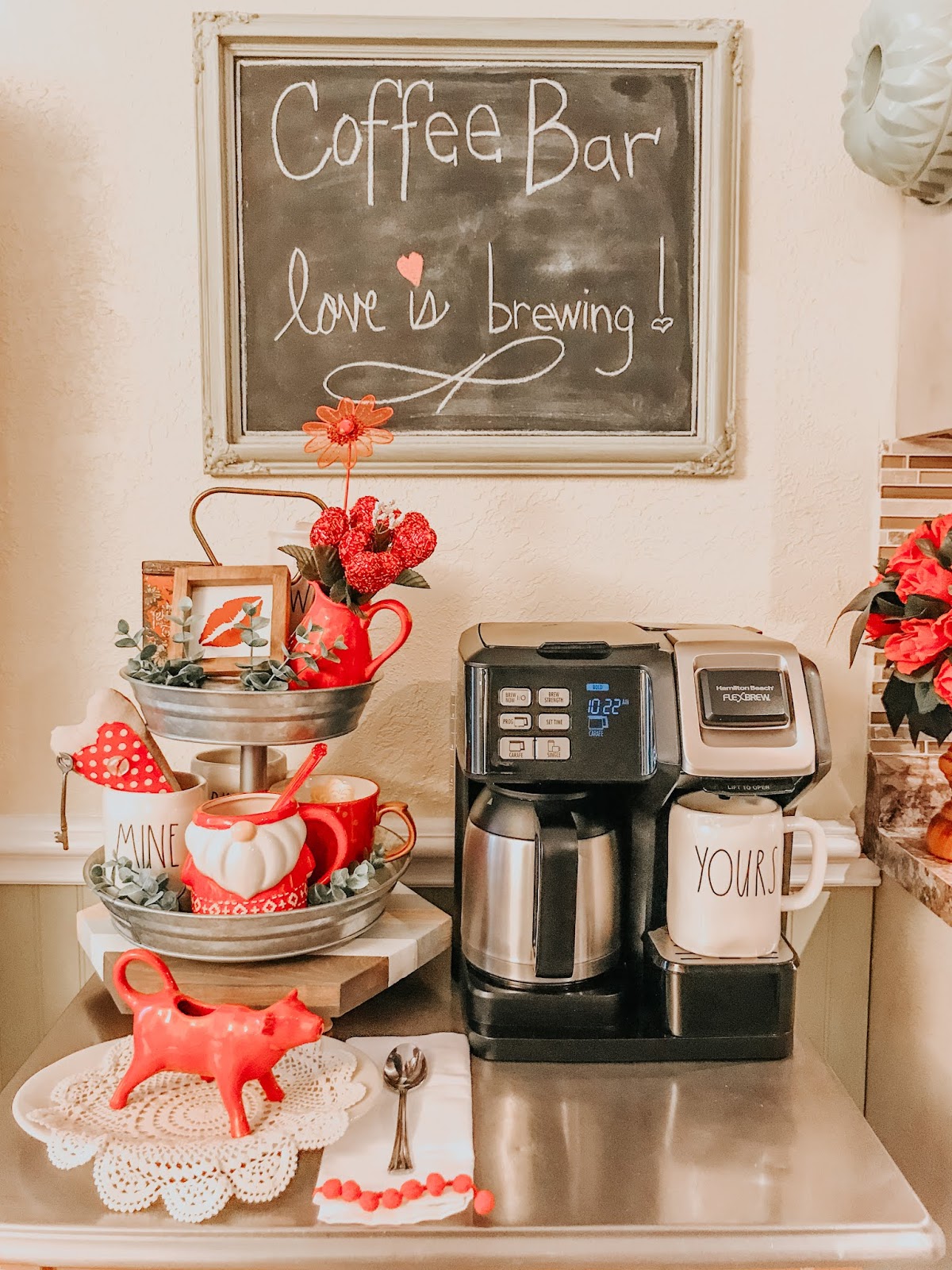 Clover House Farmhouse Valentine's Day Coffee Bar