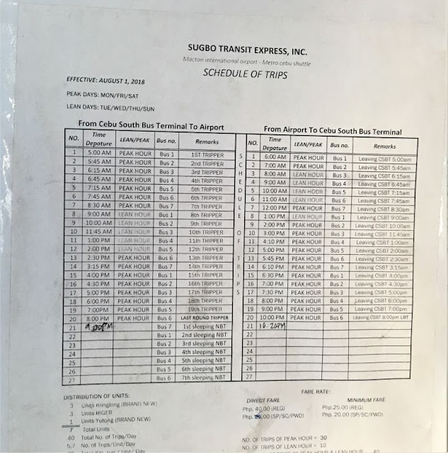 Sugbo Transit Schedules
