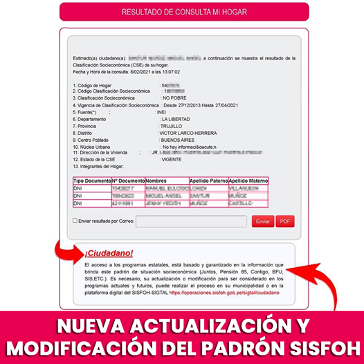 Nuevo Empadronamiento En Sisfoh Para Cobrar Los Bonos Estatales